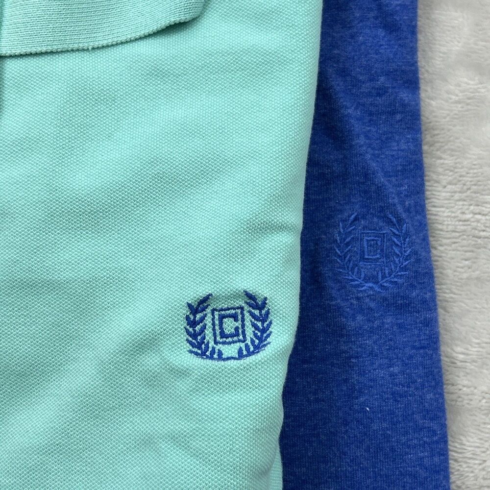 Chaps Polo Shirt Mens 3XLT Blue Green Lot Stretch Golf Classic Crest Embroidered - Picture 5 of 10